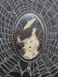 Image 2 of Vintage Brooches-  1940s engravings page & preserved spider webs - 5