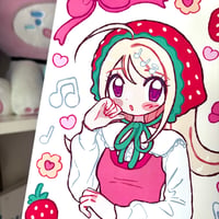 Image 2 of Strawberry Kaede A5 print