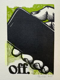 Image 1 of off. 8"x10" HAND-PRINTED ORIGINAL BLOCK PRINT