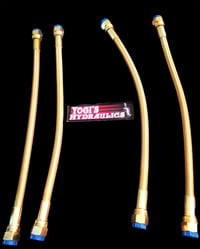 Gold steel braided hoses each 