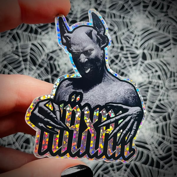 Image of Häxan Satan Holographic Glitter Sticker 