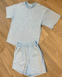 Image 2 of Acid Wash Diamanté Set - 2 colours 