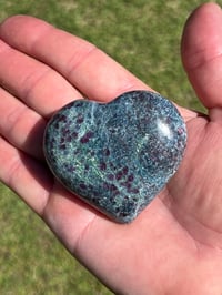 Image 9 of Ruby In Kyanite & Fuchsite Heart Carving | #3015