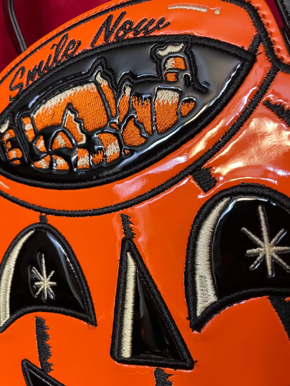 1 LEFT Neon Orange Smile Now Cry Later Bag