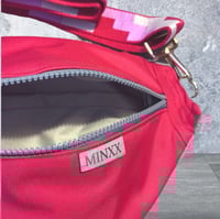 Image 3 of Large red waterproof bumbag with grey zip