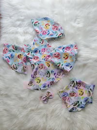 Image 2 of Baby shark outfit bummie and top ready shipping size 3T