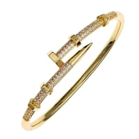 Rhinestone Point Bangle 