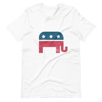 Image 1 of Republican Elephant Shirt, Retro Style, Republican Shirt, Distressed Unisex T-Shirt