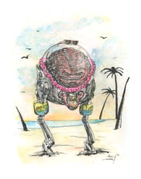 Beach Krang TMNT Signed Print
