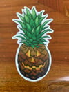 Pineapple Jack-o’-Lantern Sticker