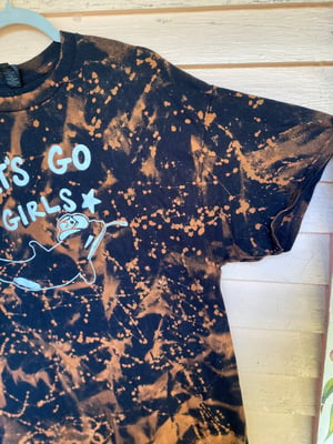 Image of XL Lets Go Girls Orca Bleach Dye Shirt