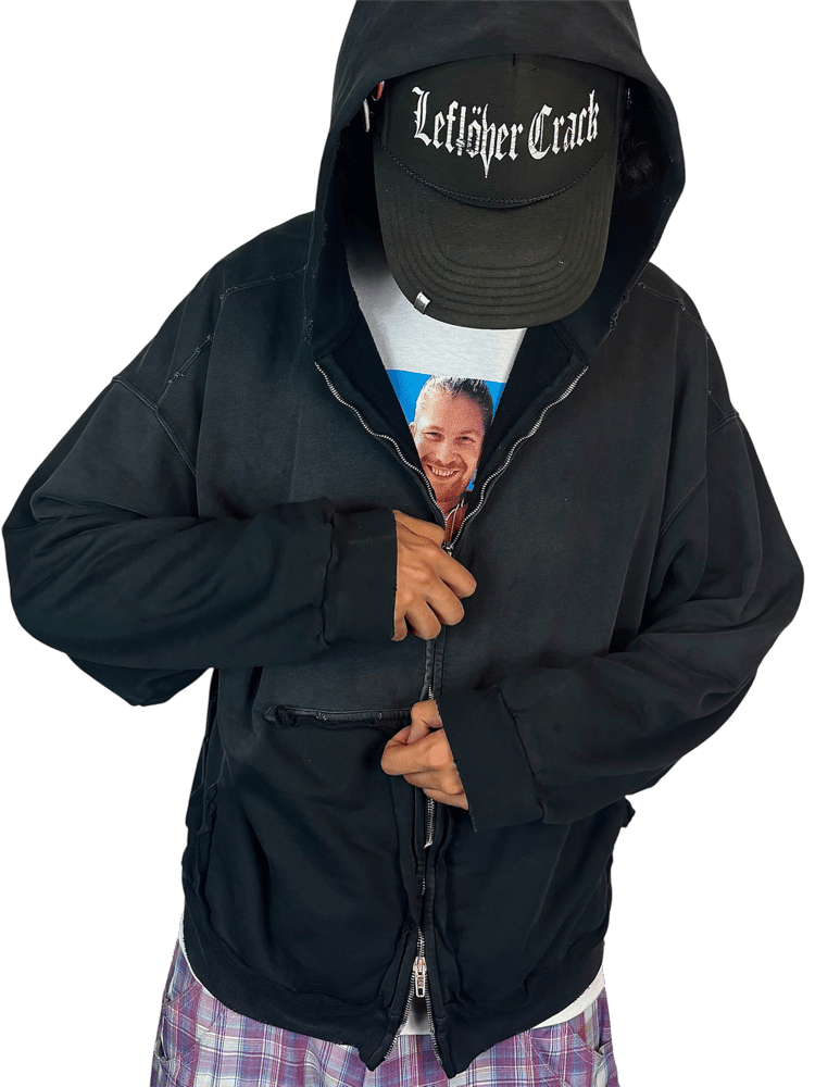 Image of Balenciaga SS23 'Tape' Zip-Up Hoodie