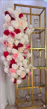 Image 3 of Luxury Gold Floral Shelf Stand Rental 🌸✨