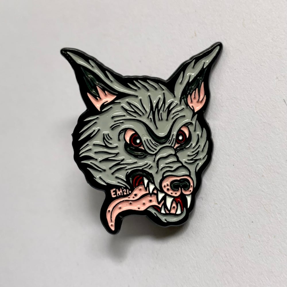 Wolf Head Enamel Pin