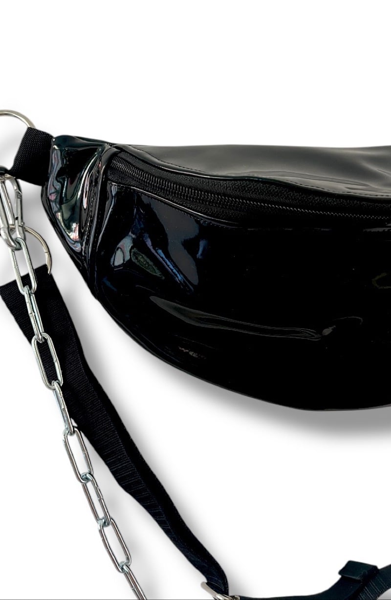 Image of Black PVC Fannypack