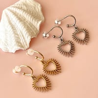 Image 1 of Spiky Heart Half Hoops