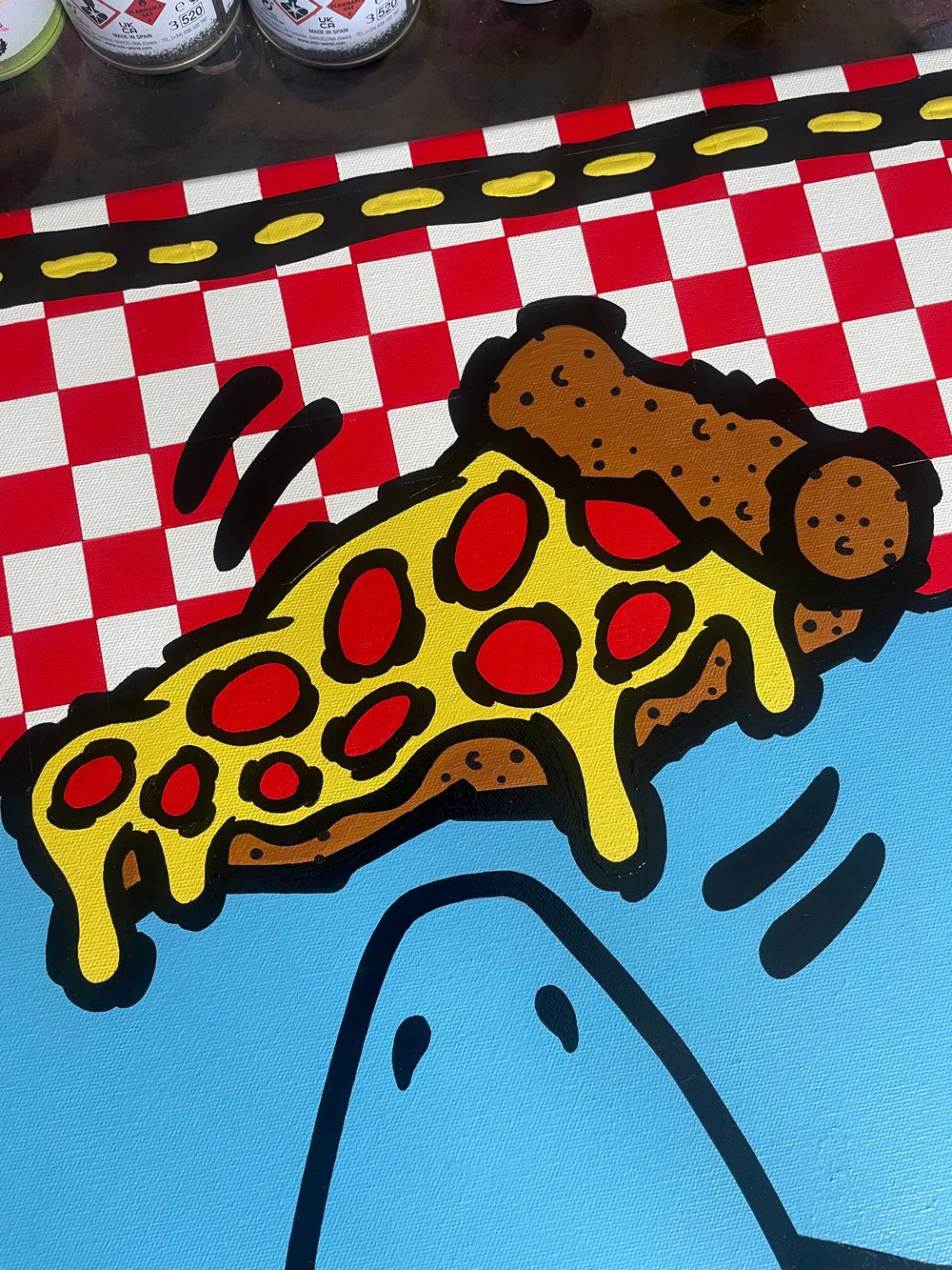 Original Pizza Shark Painting!