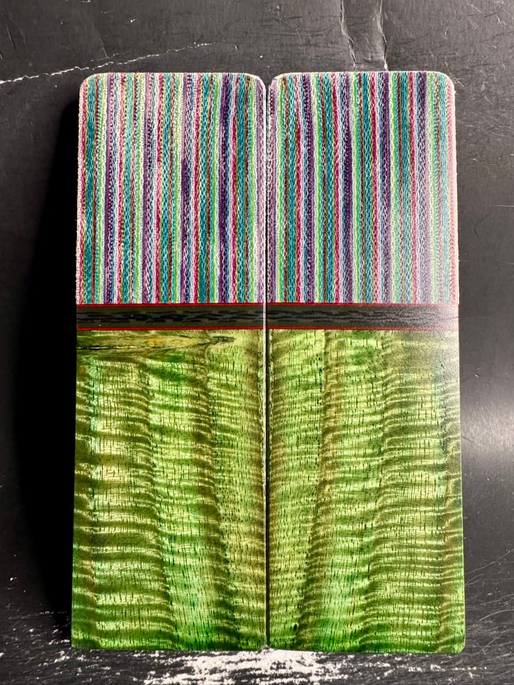 Image of G-carta & Curly Narra GLOW Segmented Knife Scales