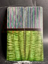 Image 2 of G-carta & Curly Narra GLOW Segmented Knife Scales