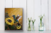 Image 1 of Hummingbird and Sunflower