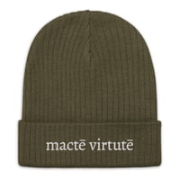 Image 3 of Macte Virtute Ribbed knit beanie