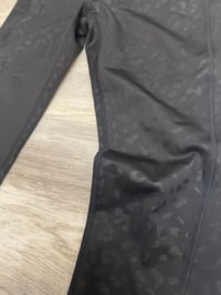 Image 2 of X-Large black on black leopard workout tights *never worn