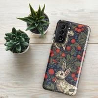 Image 22 of Boho Nature Cottagecore Inspired White Rabbits Among Berries Tough case for Samsung®