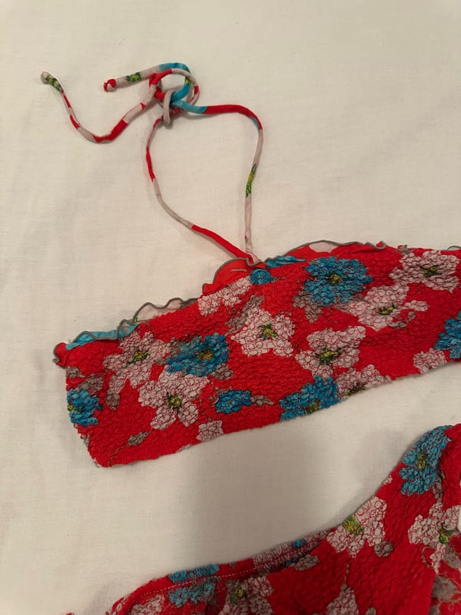 early 70s bikini set with matching dress