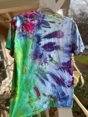 Image of MEDIUM Godzilla Be Gay Do Crime Tie Dye Shirt 9