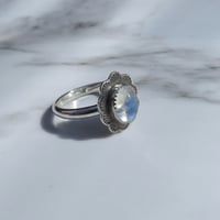 Image 3 of 'Billie' Moonstone Raindrop Ring Sterling Silver - Size V (US 10.5)
