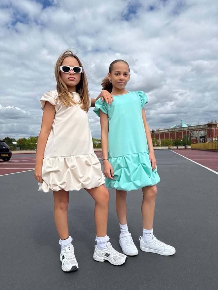 Image of Teal Celina Ruffled Dress