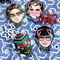 Image 1 of Cutesy kawaii DC live action charms (Corensupe/Clark, Vigilante, Battinson)