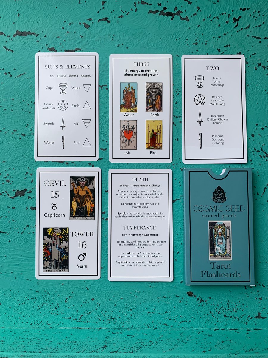 Learn the Tarot FLASHCARDS | Cosmic Seed Sacred Goods