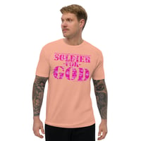 Image 16 of Soldier For God PINK Fitted Short Sleeve T-shirt