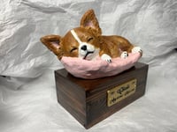 Image 1 of Custom Engraved Chihuahua Pet Urn Handpainted To Your Photos