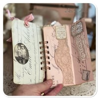 Image 6 of Handmade Junk Journal tag folder full of vintage lace samples