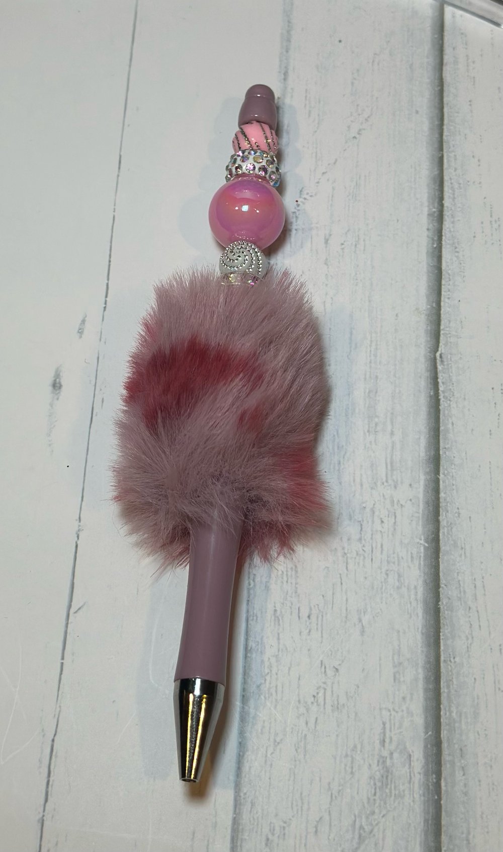 Image of Pink furry Pens / with a ink refill