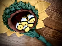 Set of 5 Felted Busy Bees