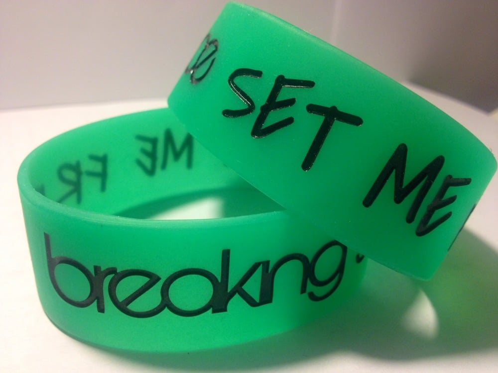 Image of BREAKING SILENCE "SET ME FREE" WRISTBAND