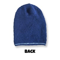 Image 2 of Navy and Soft Blue Slouchy Beanie
