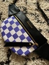 Periwinkle checkered crossbody 