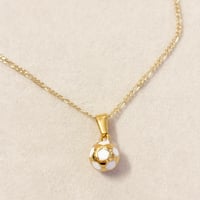 Image 1 of White Soccer Necklace
