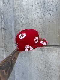 Image 4 of  SCARLET RED PUERTO RICO BASEBALL CUSTOM FITTED CAP
