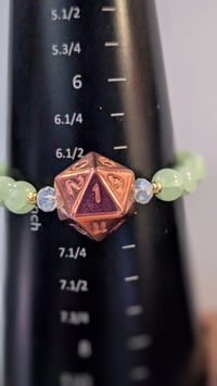 Critical Miss - D20 Copper Dice Beaded Bracelet 
