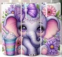 Purple elephant 20oz tumbler