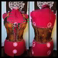 Image 3 of Distressed denim top size S