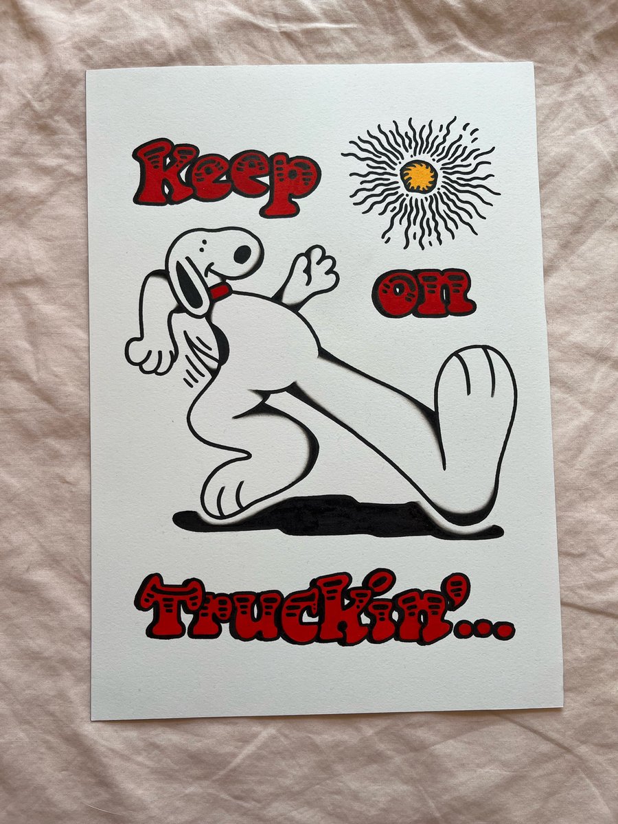 Image of Keep On Truckin’ Snoopy X Crumb Original A4