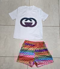 Image 1 of Multi Color 2 Piece Short Set