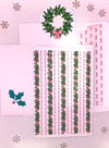 Glitter Holiday Garland Card Set