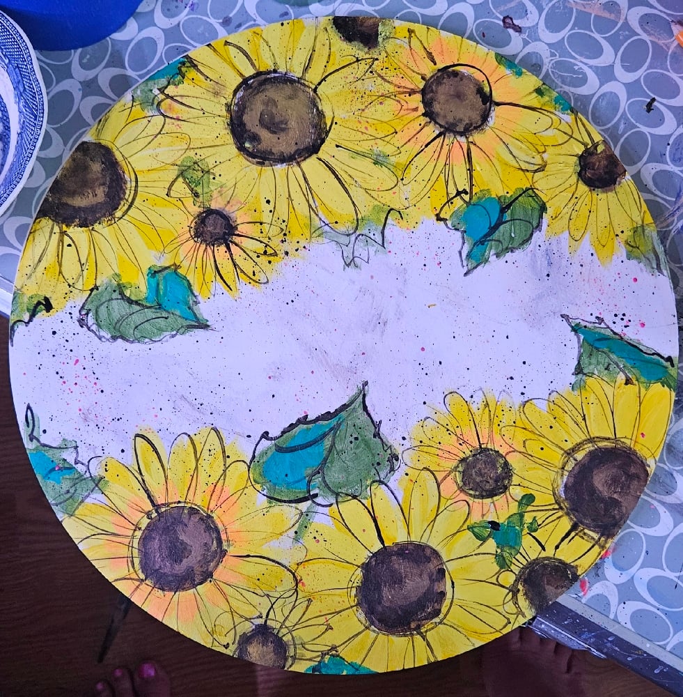 Image of Paint Night At The Porch #doordecorSunflower